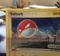 Pokemon TCG Voltorb EX Legend Maker 68/92 Stamped Reverse Holo Swirl - Image 4