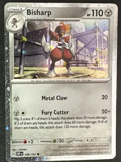 Pokemon TCG Bisharp - (Cosmos Holo) Miscellaneous Cards & Products 149/197 Promo - Image 1