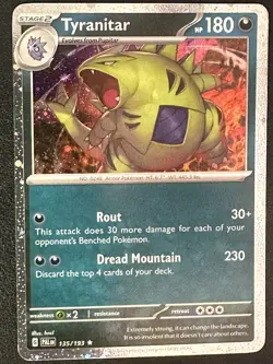 Pokemon TCG Tyranitar - (Cosmo Foil) Miscellaneous Cards & Products 135/193 Prom - Image 1