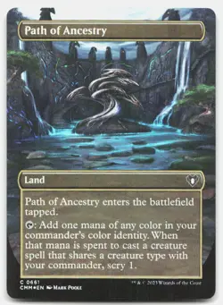 Path of Ancestry (Foil Borderless) - NM - CMM Commander Masters #661 - MTG Magic - Image 1