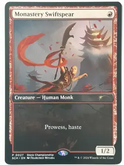Monastery Swiftspear (Extended Art) - NM - SCH Store Championship Promo MTG - Image 1