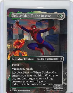 Spider-Man To The Rescue #335 Foil U- Marvel - MTG - Borderless - NM - Image 1