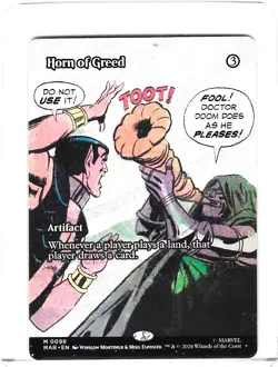 Horn of Greed #98 M - Marvel - MTG - Borderless - NM - Image 1