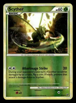 Scyther 36/90 Reverse Holo Uncommon HGSS Undaunted Pokemon Card - Image 2