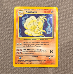 Pokemon TCG Ninetales 12/102 Base Set Holo Rare English 1999 80HP Unlimited - Image 1