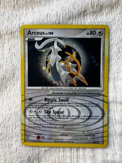 2009 Pokemon Platinum Arceus LV.100 AR5 Holo Rare NM - Image 2