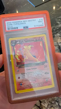 Pokemon Neo Destiny Dark Typhlosion Holo Rare Card PSA 9 10/105 With Guard - Image 3