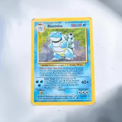 Pokemon Blastoise 2/102 Base Set Holo Rare WOTC Vintage MP Pokemon Card - Image 1