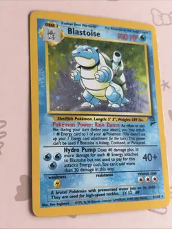 Pokemon TCG Blastoise Holo Unlimited Rare Base Set 2/102 Excellent Condition - Image 2