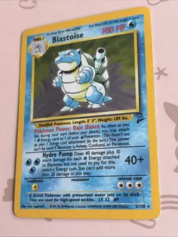 Pokemon TCG Blastoise Holo Unlimited Rare Base Set 2/102 Excellent Condition - Image 3