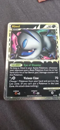 Pokemon TCG Absol Prime Holo Rare Card Triumphant 91/102 LP Condition - Image 1