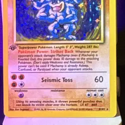 Wizards of the Coast 1st Edition Machamp Base Set 8/102 Holo Rare (1999) - Image 3