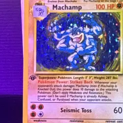 Wizards of the Coast 1st Edition Machamp Base Set 8/102 Holo Rare (1999) - Image 4