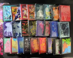 Pokemon Card Sleeves Lot 25 Sealed ETB Packs Charizard Eevee Vulpix TCG - Image 1