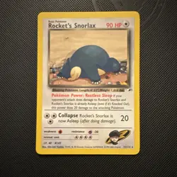Pokemon TCG Rocket's Snorlax 33/132 Gym Heroes Regular Rare 90 HP ENG 2000 - Image 1