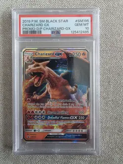 Charizard GX SM195 Holo Black Star Promo Pokemon Card Sun & Moon PSA 10 - Image 1