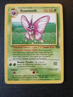 Venomoth 29/64 Jungle Set Old Rare Pokemon Card 1999 - Image 2