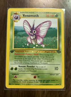 Venomoth 29/64 Jungle 1st Edition Rare Pokemon Card - Image 1