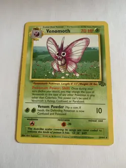 Pokemon Card Venomoth 29/64 Jungle Rare - 1999 - MP - Image 1