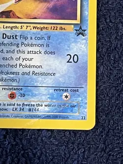 Pokemon TCG Articuno 22/53 Wotc Promo Regular English 1999 70 HP - Image 2