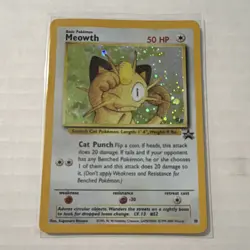Pokemon TCG Meowth 10/53 WotC Promo Holo 50 HP English 1999 Basic Himeno - Image 1