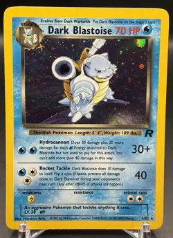 Pokemon TCG Dark Blastoise 3/82 Team Rocket Holo Rare Unlimited EN 2000 - Image 1