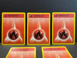 Lot of 5 - FIRE ENERGY - 98/102 - Base Set - Pokemon Card - LP - Image 2