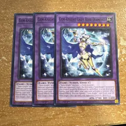 🔥 3x Yugioh! Gem-Knight Lady Rose Diamond MP23-EN134 COMMON NM 1ST ED PLAYSET - Image 1