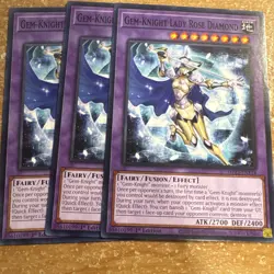 🔥 3x Yugioh! Gem-Knight Lady Rose Diamond MP23-EN134 COMMON NM 1ST ED PLAYSET - Image 4