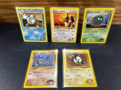 Pokemon Gym Heroes Card Lot Misty's Brock's Erika's Blaine's Lt Surge WOTC LP-MP - Image 1