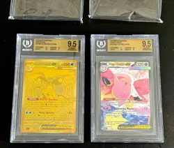 BGS 9.5 Pokemon Card Lot Mega Clefable ex 119 SIR Mega Greninja ex 112 MHR - Image 1