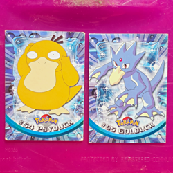 Topps Pokemon 2-Card Lot Die-Cut Psyduck/Golduck #54-55 English 2000 - Image 1
