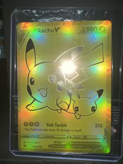 Pokemon TCG Gold Pikachu V 25th Anniversary PROMO SWSH145 Celebrations Sealed - Image 1