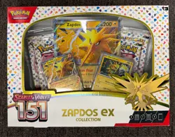 Pokemon TCG Scarlet and Violet 151 Zapdos EX Collection Box Factory New Sealed - Image 1
