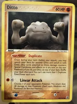 Pokemon TCG Ditto EX Delta Species Regular Rare 62/113 2005 English 60HP - Image 1