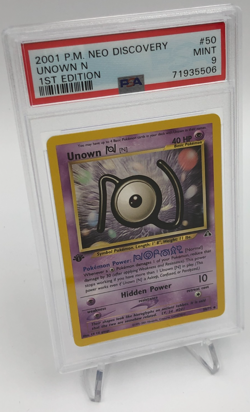 2001 POKEMON NEO DISCOVERY Trading Card UNOWN N #50 1st EDITION PSA MINT 9 *** - Image 1