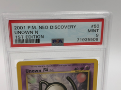 2001 POKEMON NEO DISCOVERY Trading Card UNOWN N #50 1st EDITION PSA MINT 9 *** - Image 3