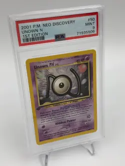 2001 POKEMON NEO DISCOVERY Trading Card UNOWN N #50 1st EDITION PSA MINT 9 *** - Image 4