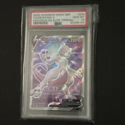 Pokemon Mewtwo V SWSH229 Full Art Holo Promo PSA 10 English 2022 - Image 1