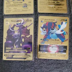 Lot of 6 Metal Pokemon Cards - Gold Foil - Mewtwo, Charizard VMAX, Arceus - Image 3