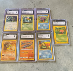 CGC Graded Pokemon Lot (7 Cards) Fossil 1999 + Aquapolis Paras + Rayquaza - Image 1