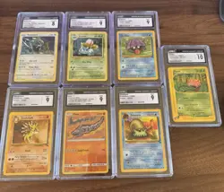 CGC Graded Pokemon Lot (7 Cards) Fossil 1999 + Aquapolis Paras + Rayquaza - Image 2