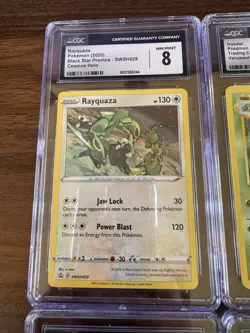 CGC Graded Pokemon Lot (7 Cards) Fossil 1999 + Aquapolis Paras + Rayquaza - Image 3