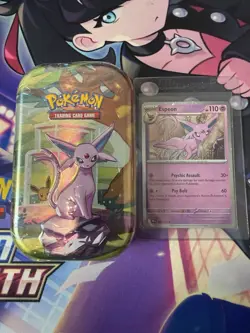 Pokemon Prismatic Evolutions Mini Tin Espeon Sealed With Promo card - Image 1