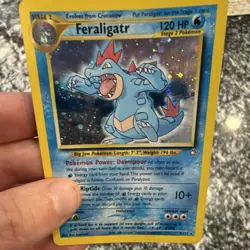 Feraligatr Neo Genesis 5/111 Holo Swirl Rare Unlimited English Pokemon TCG - Image 4