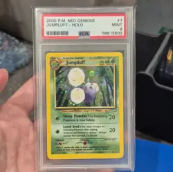 Nintendo Pokemon TCG Neo Genesis Jumpluff Holo Rare 7/111 PSA 9 English (2000) - Image 1