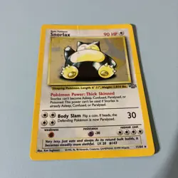 Pokemon TCG Snorlax 11/64 Jungle Unlimited Holo Rare Heavy Played - Image 1