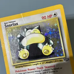 Pokemon TCG Snorlax 11/64 Jungle Unlimited Holo Rare Heavy Played - Image 3