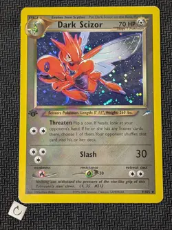 Dark Scizor 9/105 - Neo Destiny 1st Edition Holo Rare Pokemon TCG MP - Image 1