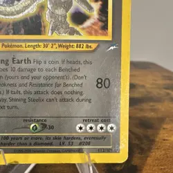Pokemon Shining Steelix 112/105 Neo Destiny Unlimited Holo Secret Eng 90 HP DM - Image 4